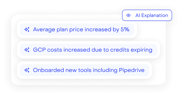 AI-powered variance explanations